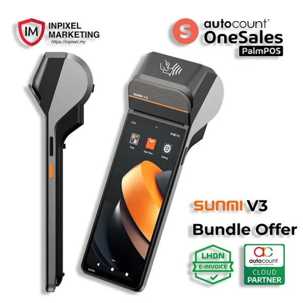 AutoCount PalmPOS with device bundle – E-Invoice Compliance - SunMi V3 ...